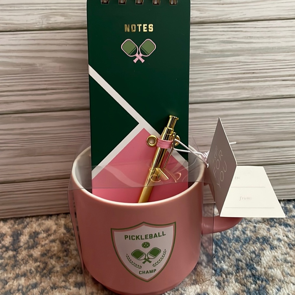 NWT Pickleball Champ Mug Gift Set | Mug, Notebook, & Pen